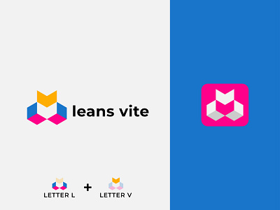 LV letter mark logo, Modern logo