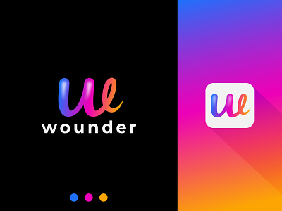W letter mark logo | Modern colourful logo, Logos