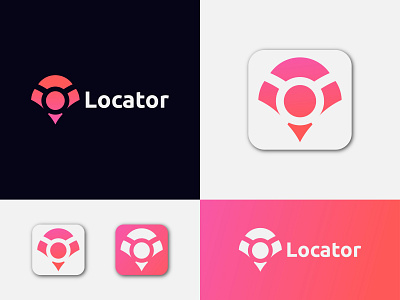 Location logo, Iconic logo, Locator logo