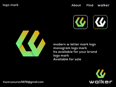 W logo mark, Monogram logo, Modern logo brand branding design gradient logo letterlogo logo logodesign logofolio logogrid logolove logomaker logoprocess logos logotipo modern modernlogo monogramlogo monogramstyle w letter w logo