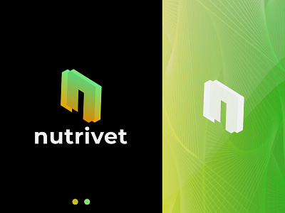 N letter mark logo, Modern logo, Nutrivet logo