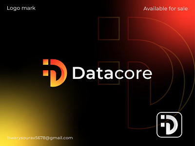 D Logo mark, Datacore logo, Company logo