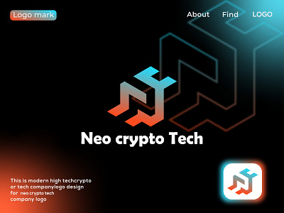 Letter N + Crypto tech company logo