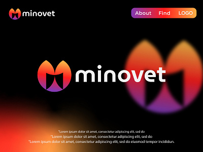 Minovet Logo design, M logo mark.