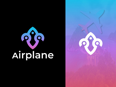 Airplane Logo Design, Icon Logo