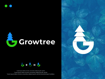 Letter G + Tree icon Logo design
