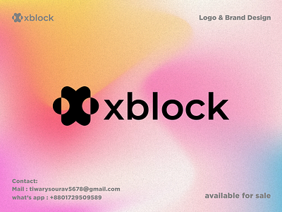Xblock Logo design, Modern X Logo mark