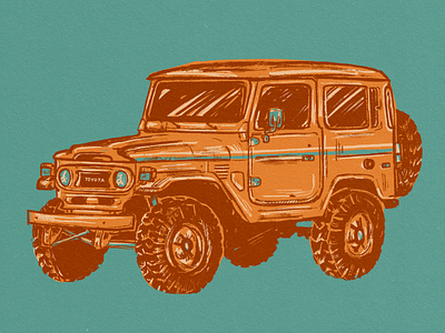 Land Cruiser FJ40 design illustration