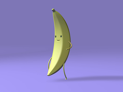 Slippery Banana! 2d animation animation banana character animation character design cinema 4d comics design illustration motion design motiongraphics