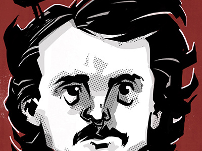 Poe caricature cartoon character design comics design illustration