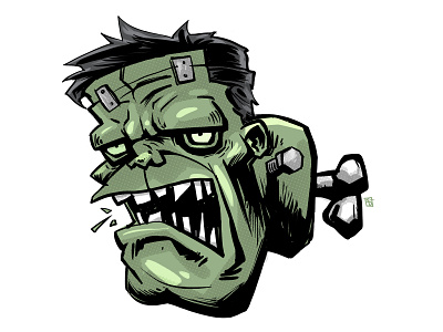 Monster Head animation black and white caricature cartoon cartooning cartoonist character design characterdesign comic comic artist comics concept design design digital digital inking digital painting drawing illustration ink