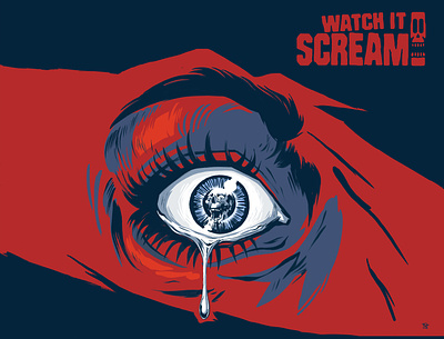 Watch it Scream (Home Page Illustration) black and white branding cartoonist character design comic comics concept design creepy design drawing film poster film poster design films horror illustration ink movie poster art poster design streaming service