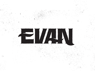 Evan evan hand lettering lettering name personal type