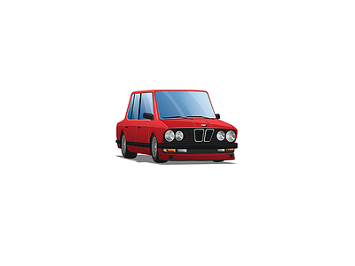 BMW E28 automobile bmw cars e28 euro illustration illustrator