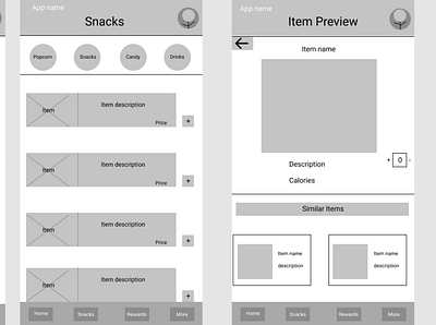 Movie-Munch Wireframes figma googleuxcourse ux wireframes