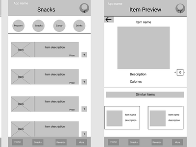 Movie-Munch Wireframes