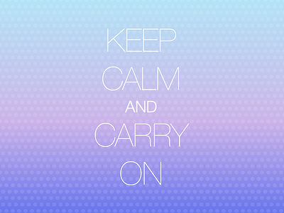 Carry on…