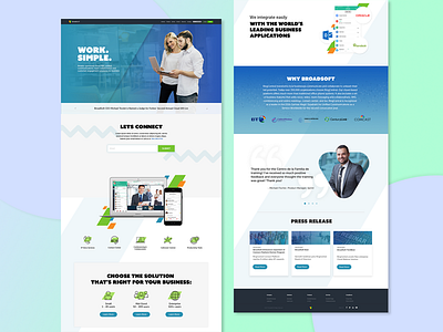 Broadsoft company website homepage redesign design web