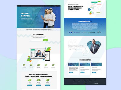 Broadsoft company website homepage redesign