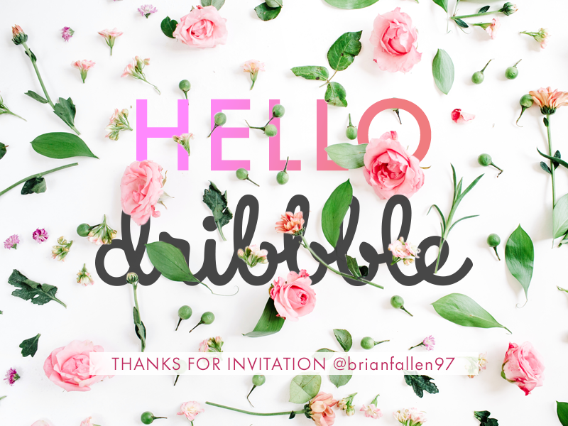 Hello Dribbble shot graphic hero abstract design