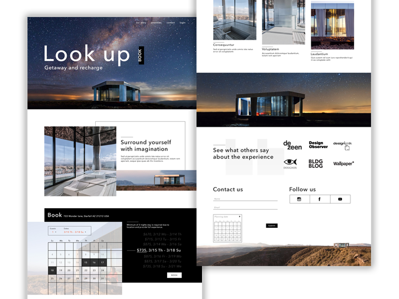 Look Up cityscape banner graphic design web