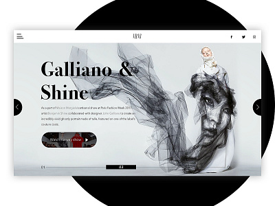 Margiela's Galliano x Benjamin Shine concept blog blog design design fashion graphic graphic design photoshop ui uidesign uiux web web design web designer webdesign website website design