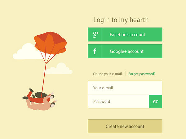 Login To My Hearth By LTTR CORP On Dribbble
