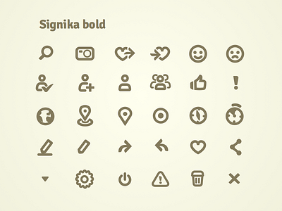 Signika icons Bold