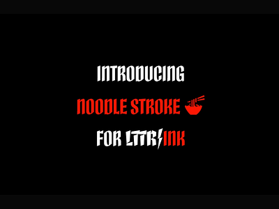 LTTR/INK: Noodle stroke 🍜 calligraphy glyphs glyphsapp lettering madewithlttrink noodle stroke skeleton type design type design typography