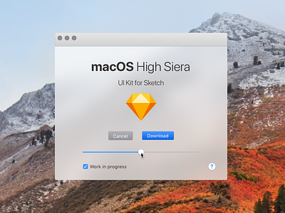 macOS High Siera UI Kit freebie