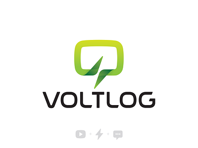 VoltLog - Visual Identity electronics green identity logo vlog volt voltage