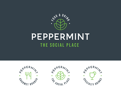 Peppermint - Visual Identity (Approved) branding brunch green identity logo mint peppermint restaurant