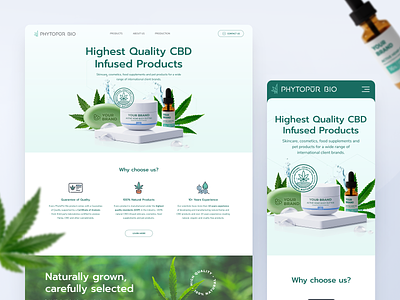 Phytopūr Bio - Website Redesign cannabis cbd green products redesign web web design website