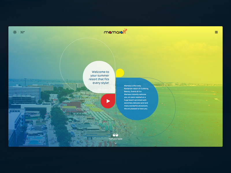 Mamaia Summer Resort video colors summer resort webdesign