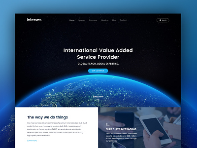Intervas Web Redesign Proposal blue earth mobile phones provider services