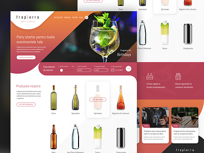 Frapierra.ro - Web Design drinks events organiser ux web design