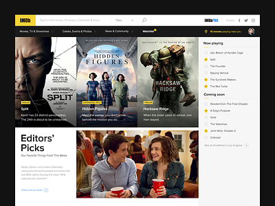 IMDb - Redesign Concept imdb movies redesign ui web design