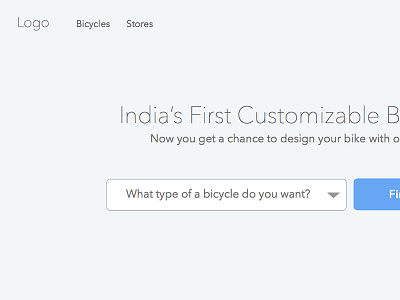 Wireframe for a bicycle lending website