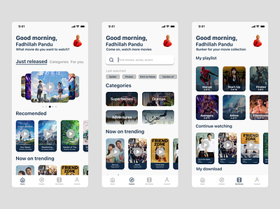 "Nontone" Design Movie Apps app apps design figma movie system ui ux