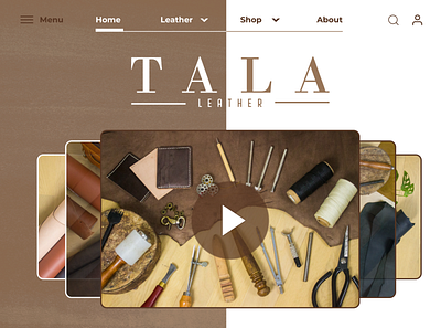 Brownie "Tala Leather" branding design figma graphic design leather ui ux webdesign website