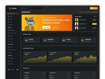 Crypto Dashboard analytics apps bitcoin crypto currency dark dashboard financial fintech investment landing page lite nft saas trending ui design uiux wallet web app website