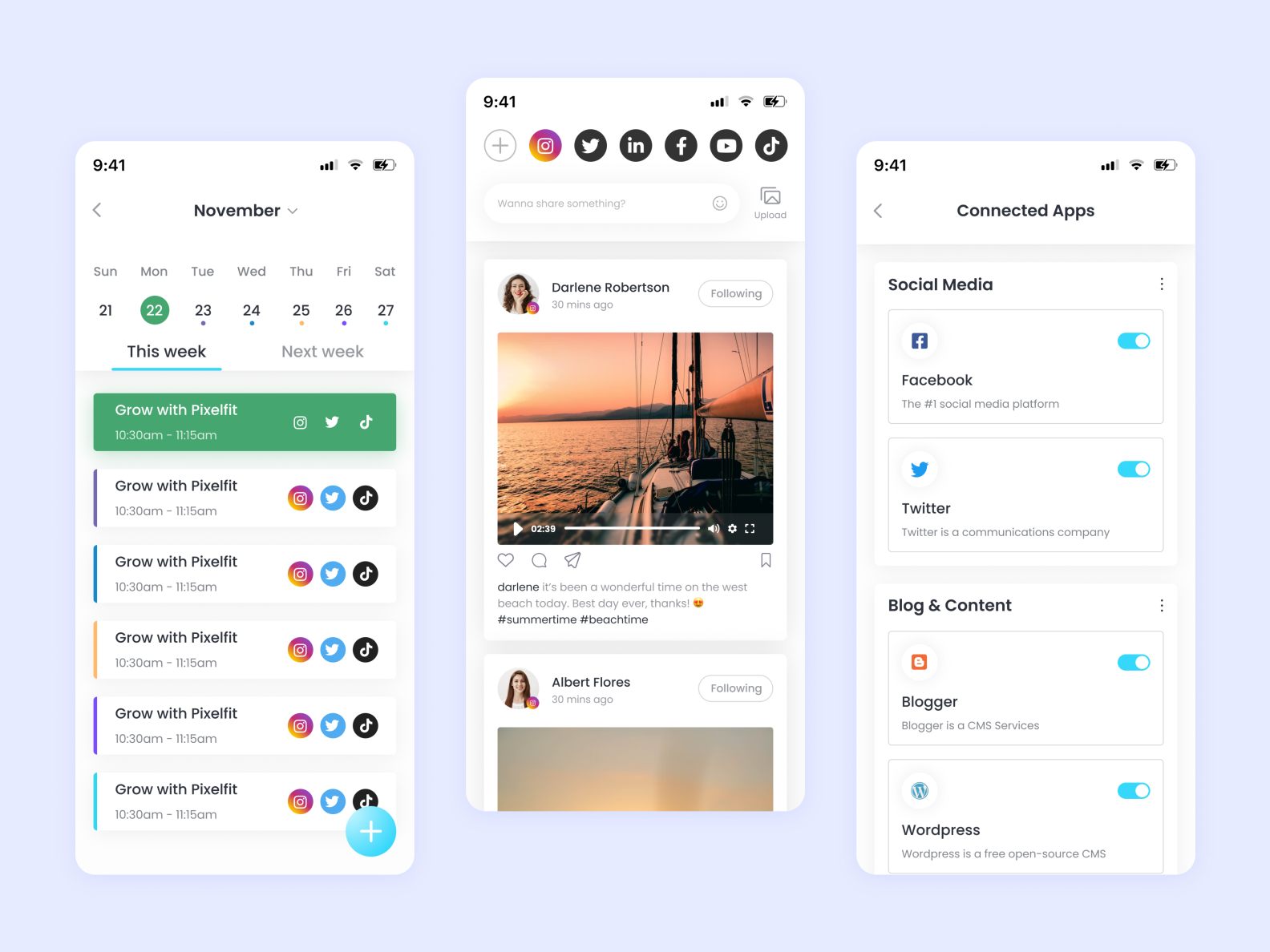 Social Media Management App by Pixelfit on Dribbble