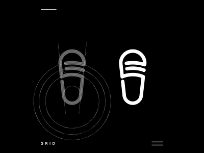 Slippers animation app brand logo branding company design graphic design grid icon illustration line art logo logos motion graphics simple slipper typography ui ux vector