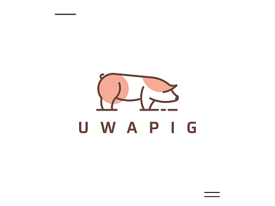 uwaPig logo 3d animal logo animation brand logo branding company design graphic design grid icon illustration logo logo creation modern logo motion graphics new pig simple ui
