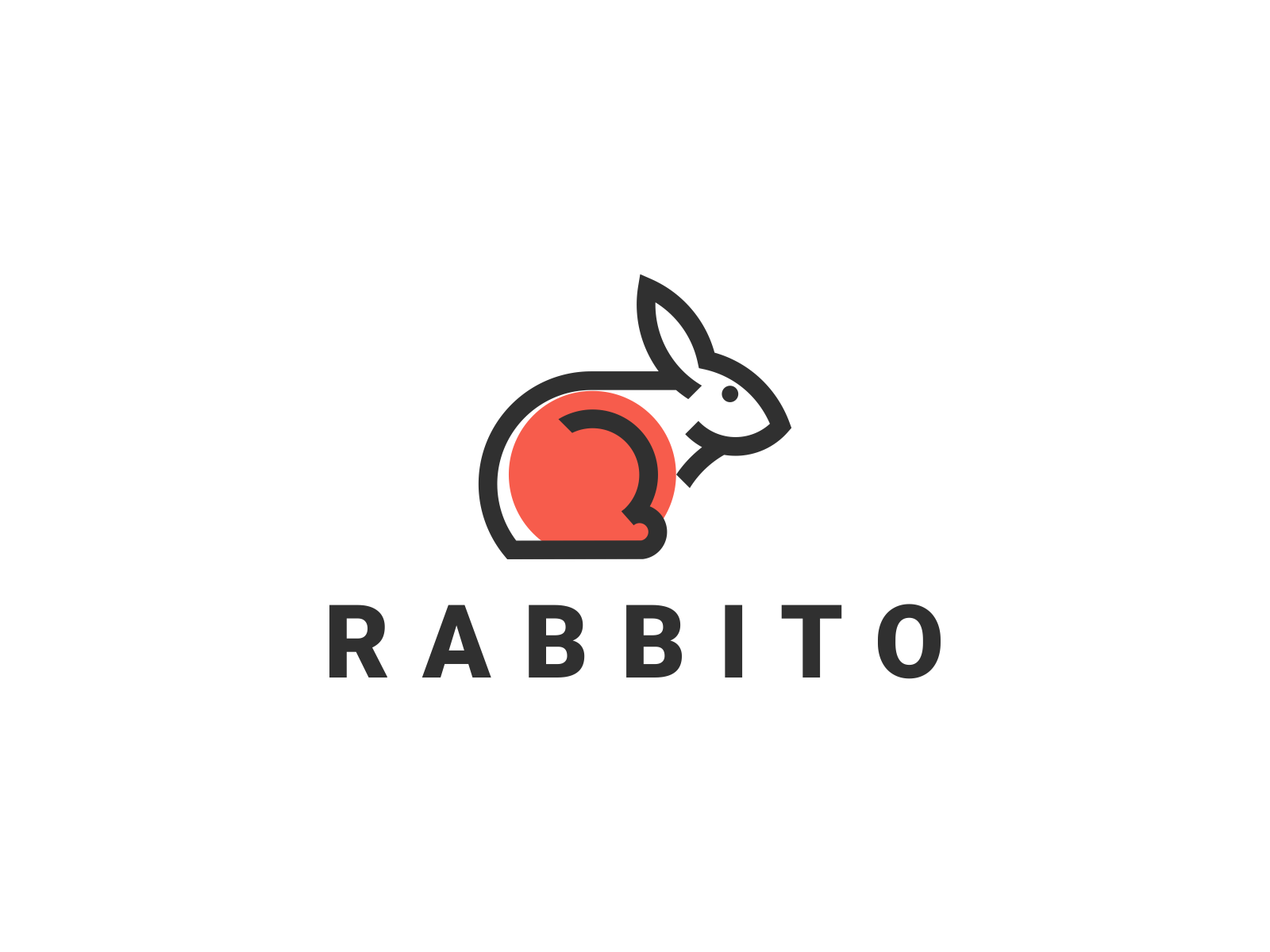 Line Bunny Head Logo, Line Rabbit Head Design Logo Vector Stock Vector |  Adobe Stock