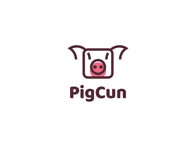 PigCun logo 3d animal animation brand logo branding company design graphic design grid icon illustration initial logo mark modern motion graphics pig simple symbol ui