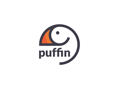Puffin logo 3d animal animation bird brand logo branding company design graphic design grid icon illustration initias logo modern motion graphics puffin simple symbol ui