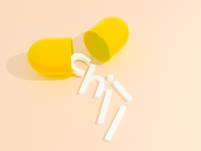 💊 Chill Pill 3d design typography
