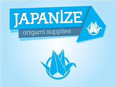 Japanize Logo crane japan japanize logo origami paper