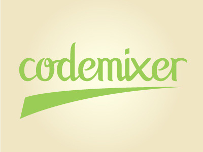 Codemixer Typography Logo codemixer cursive logo typography
